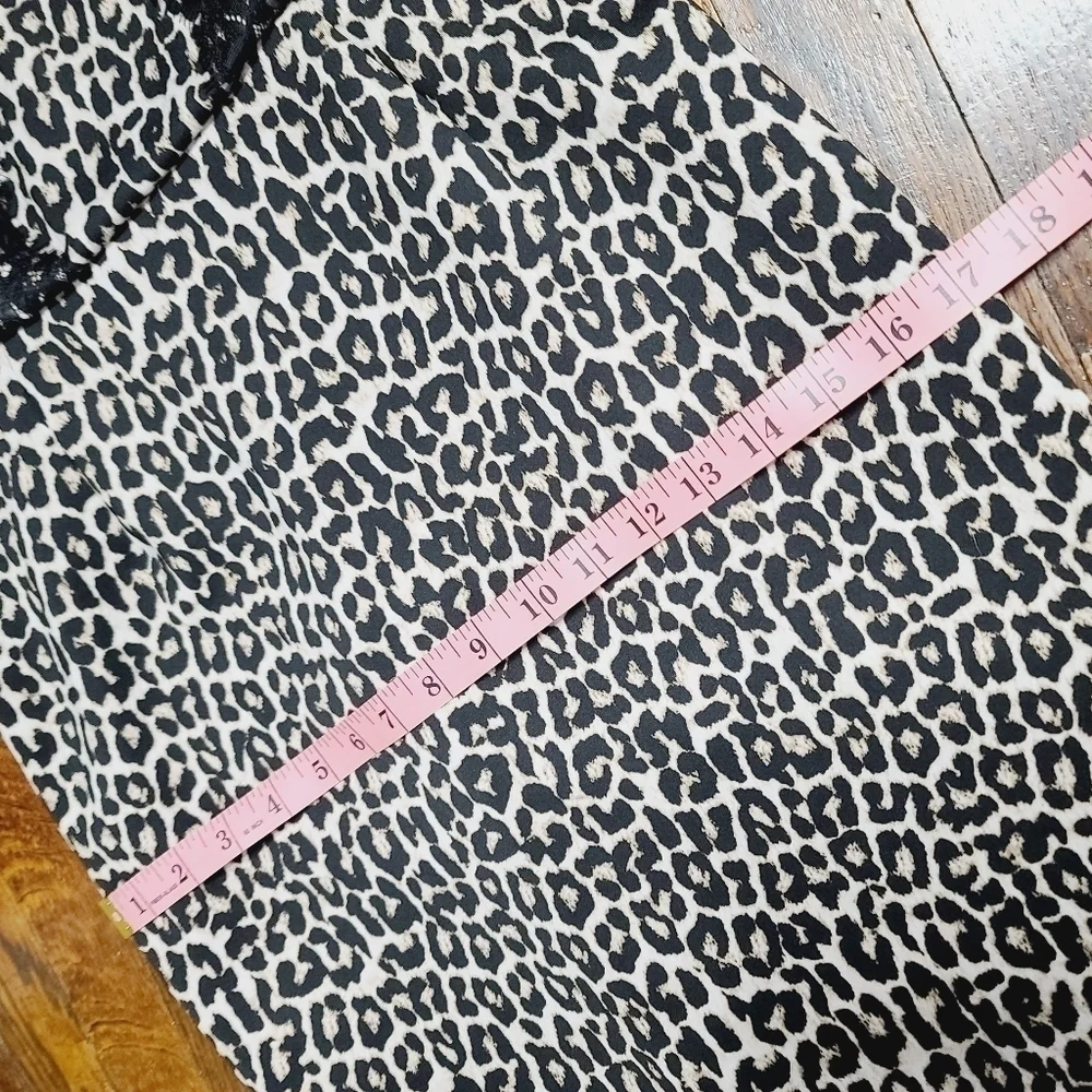 Karl Lagerfeld Paris Mob Wife Leopard Black Lace Dress size 6 - Picture 7 of 10